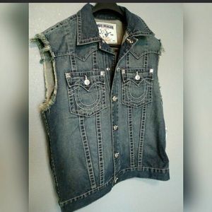True religion cut off vest